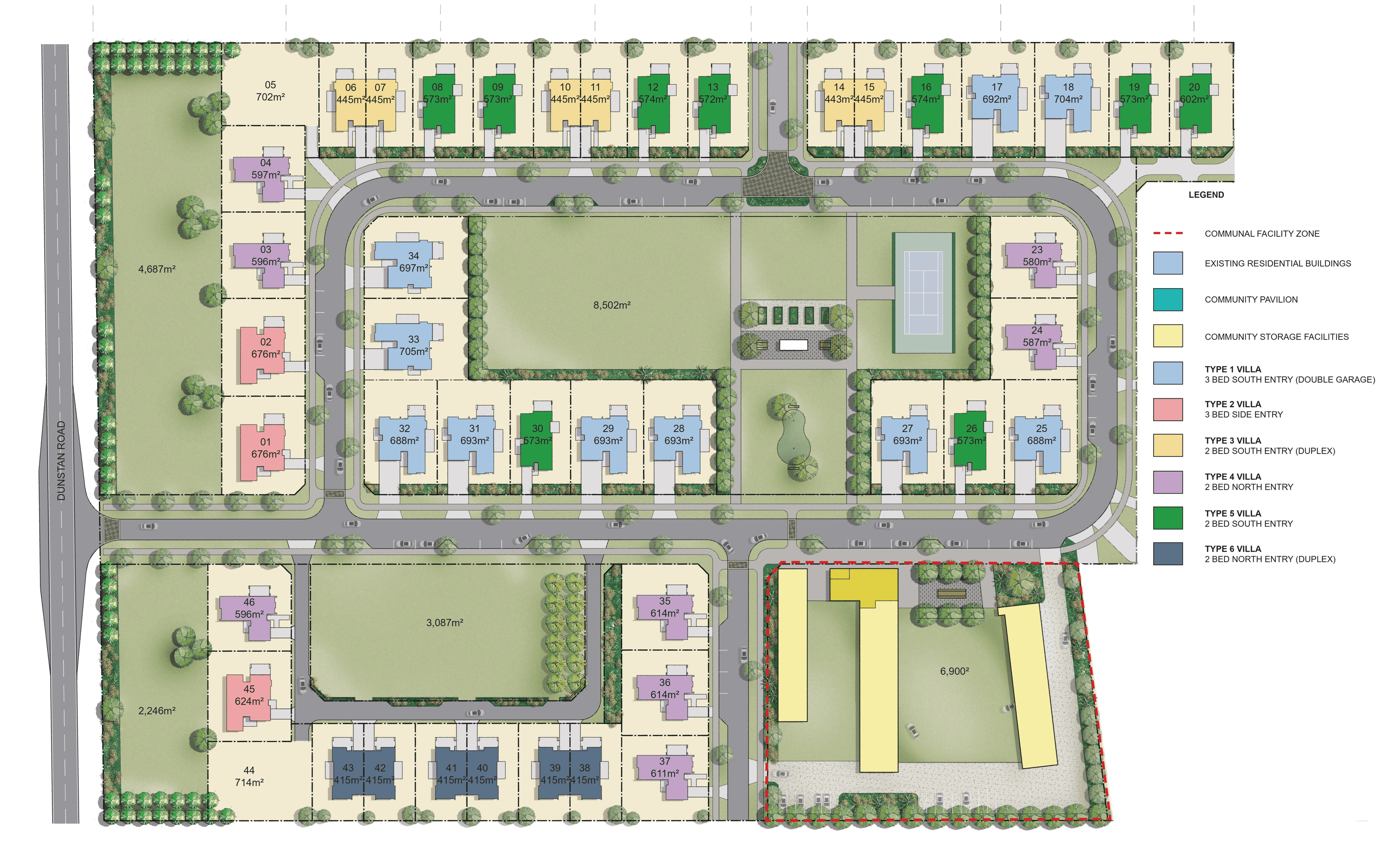 Interactive Dunstan Common site plan